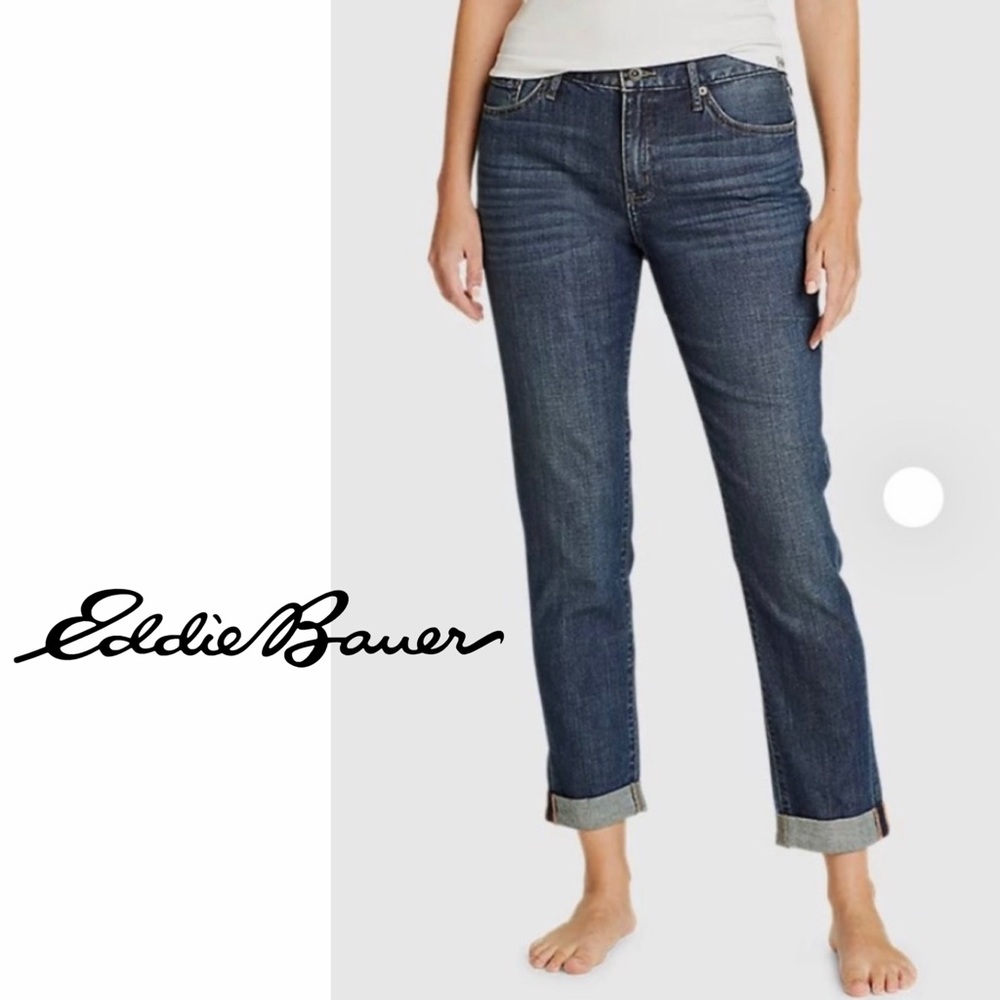 Eddie Bauer Boyfriend mid Rise in Blue denim‎ Jeans